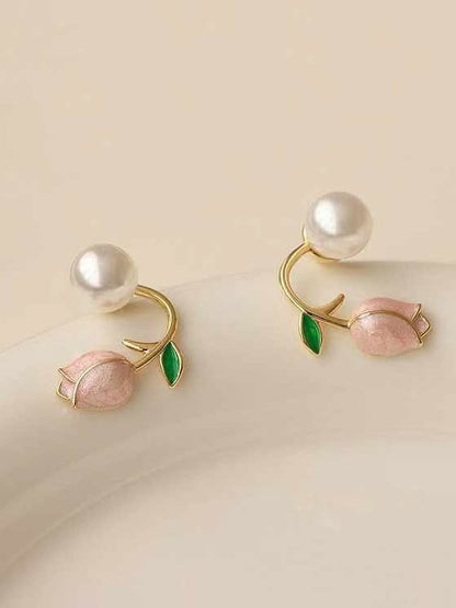 Modern Flower Korean Earrings - SSJK014