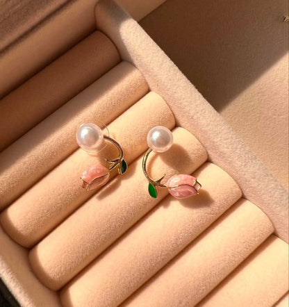 Modern Flower Korean Earrings - SSJK014