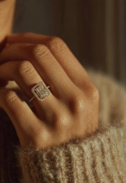 Crystal Square Korean Ring - SSJK0068