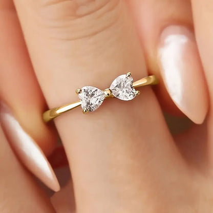 Crystal Bow Elegant Ring (Adjustable) - SSJK0074