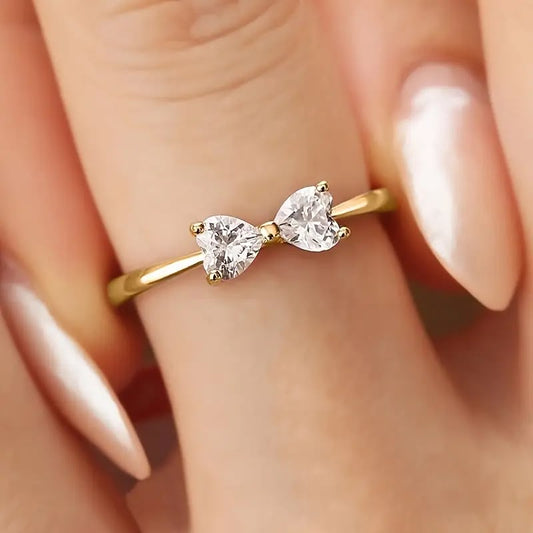 Crystal Bow Elegant Ring (Adjustable) - SSJK0074