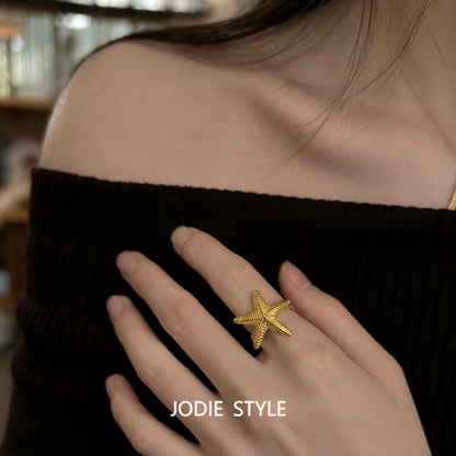 Starfish Dotted Korean Ring - SSJK0077