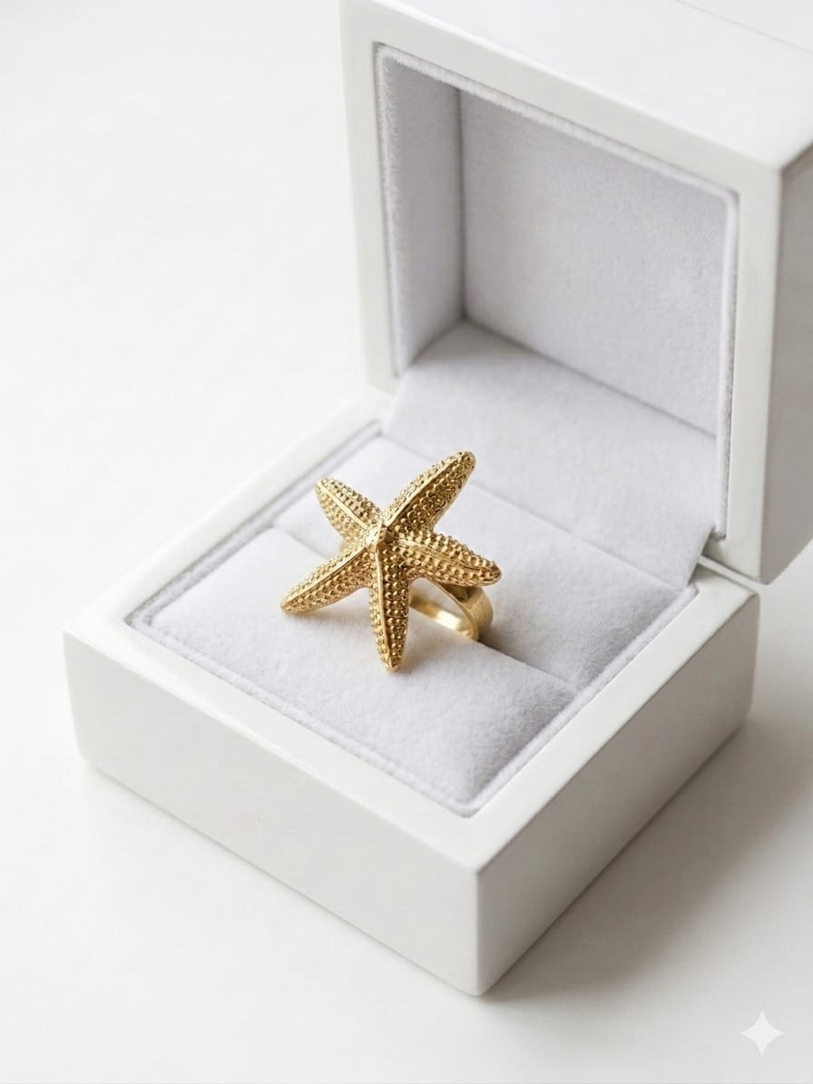 Starfish Dotted Korean Ring - SSJK0077