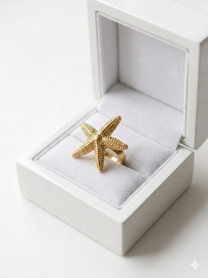 Starfish Dotted Korean Ring - SSJK0077