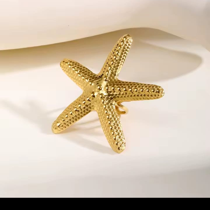 Starfish Dotted Korean Ring - SSJK0077
