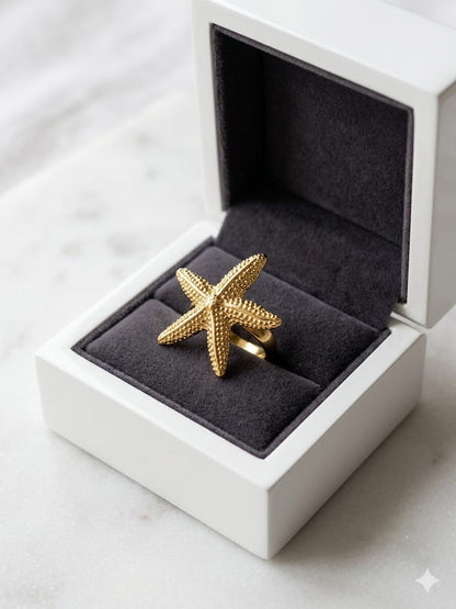 Starfish Dotted Korean Ring - SSJK0077