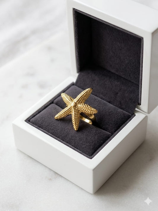 Starfish Dotted Korean Ring - SSJK0077