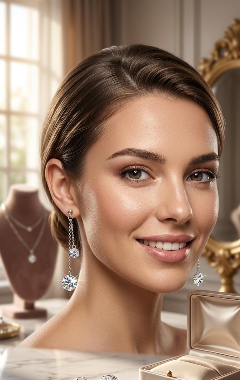Double Drop Korean Earrings - SSJK0061