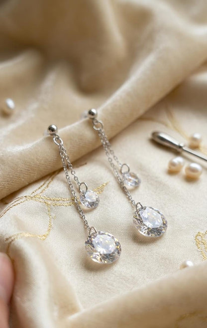 Double Drop Korean Earrings - SSJK0061