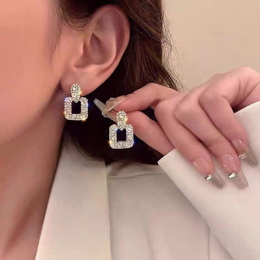 Pin-Square Korean Earrings - SSJK0063