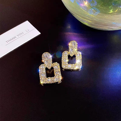 Pin-Square Korean Earrings - SSJK0063
