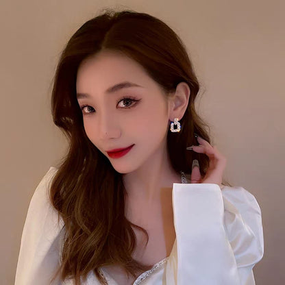 Pin-Square Korean Earrings - SSJK0063
