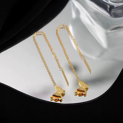 Sui Butterfly Long Korean Earrings - SSJK0065