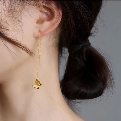 Sui Butterfly Long Korean Earrings - SSJK0065