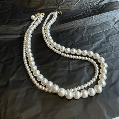 Two Layer Korean Pearl Necklace - SSJK0039