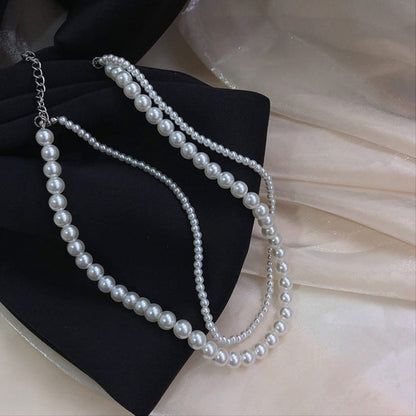 Two Layer Korean Pearl Necklace - SSJK0039