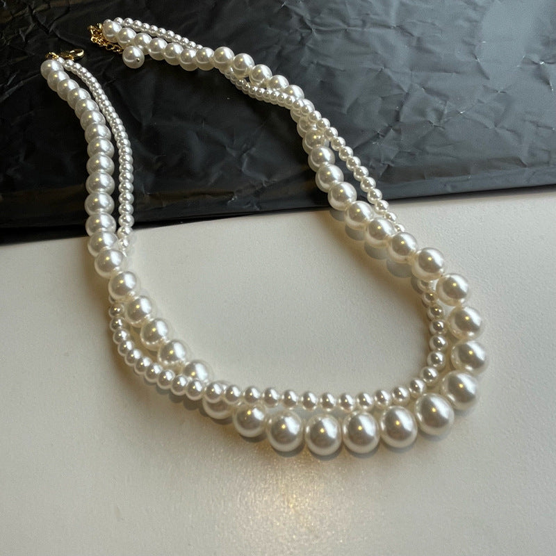 Two Layer Korean Pearl Necklace - SSJK0039