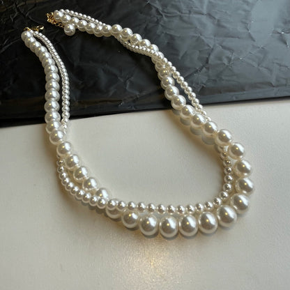Two Layer Korean Pearl Necklace - SSJK0039