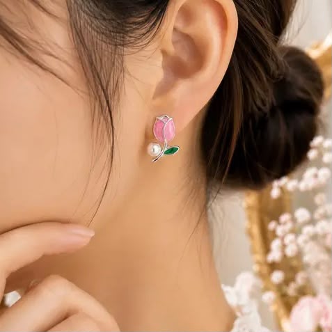 Modern Flower Korean Earrings - SSJK014
