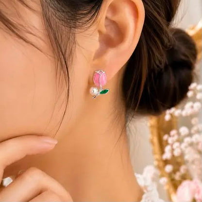 Modern Flower Korean Earrings - SSJK014