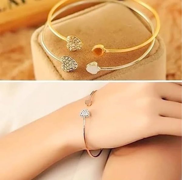 Double Hand Love Bracelet Color Rose Gold (pack Of 2)