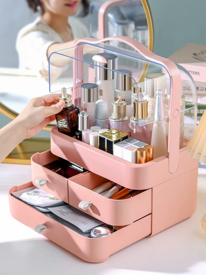 Multi-functional Acrylic Cosmetic Organizer With Multiple Drawers