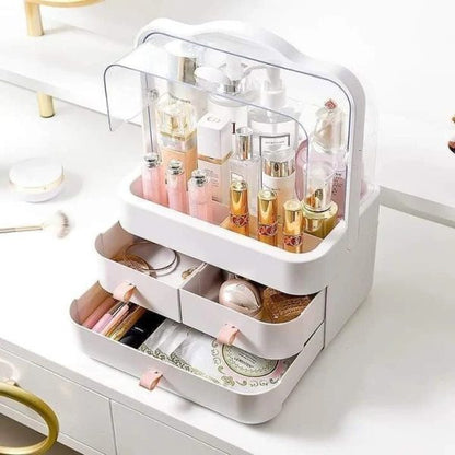 Multi-functional Acrylic Cosmetic Organizer With Multiple Drawers