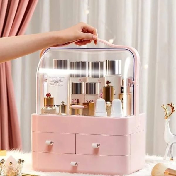 Multi-functional Acrylic Cosmetic Organizer With Multiple Drawers