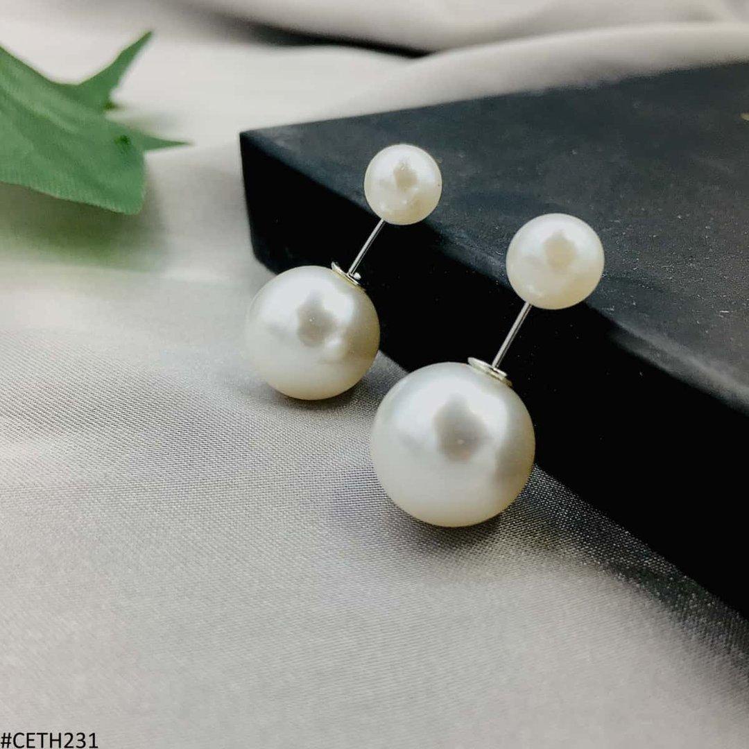 Minimal Pearl Stud Tops Pair - CETH231 YYZ