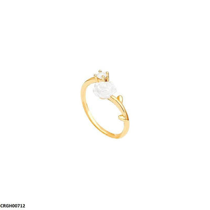 Flower/Circle Stone Ring Adjustable - CRGH00712 HJF