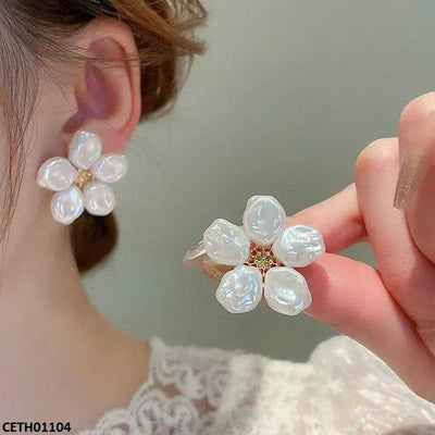 Pentagon Flower Earring Tops- CETH01104 LSH
