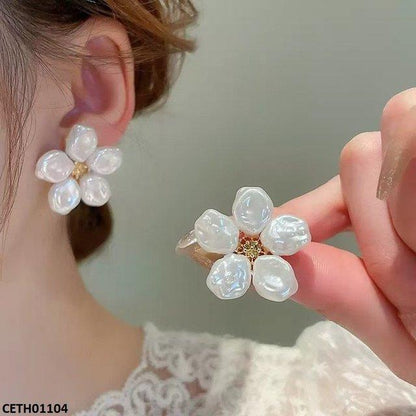 Pentagon Flower Earring Tops- CETH01104 LSH