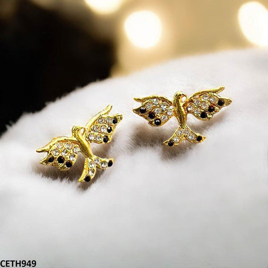 Daring Golden Eagle Tops Earrings - CETH949 SDQ