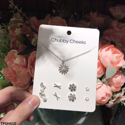 Leaf/Snow/Flower Pendant with 4 Tops Pairs - TPSH410 XST