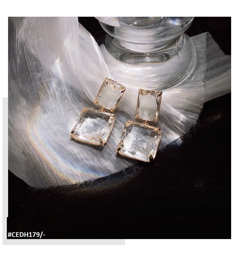 Korean Square Teardrop Earrings - CEDH179 YQG