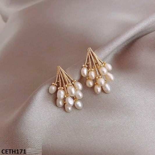 Flower Drop Earrings Pair - CETH171 SIQ