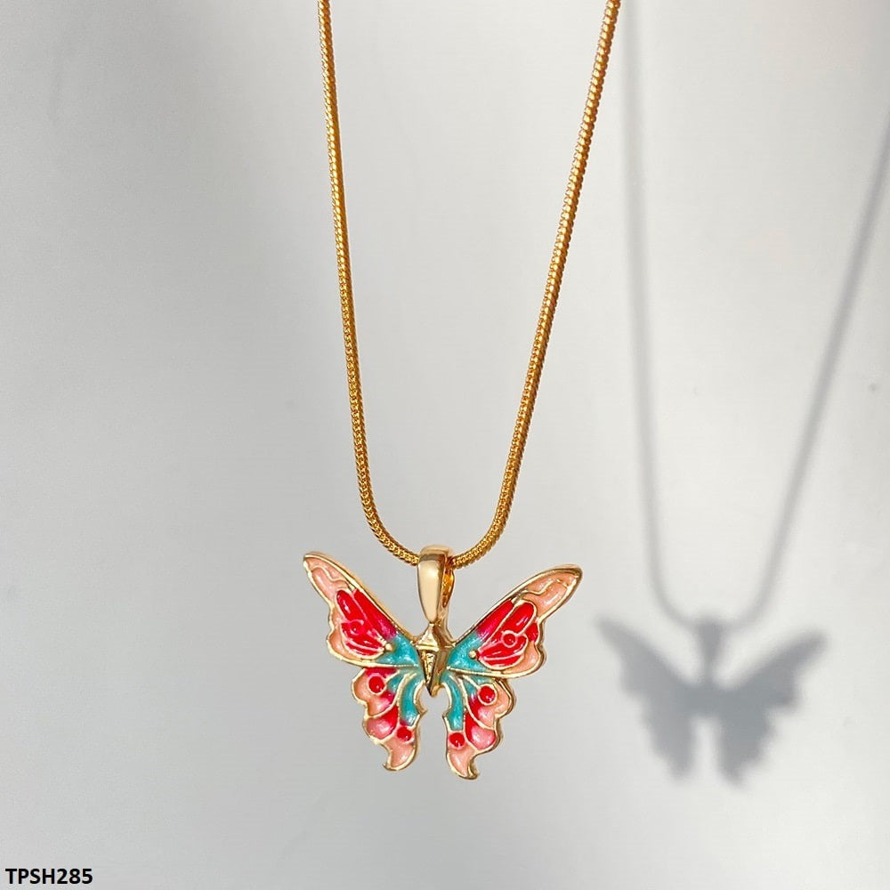 Multi Painted Butterfly Pendant - TPSH285 QWN