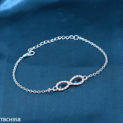 Silver Plain Infiniti Bracelet - TBCH358 LQP