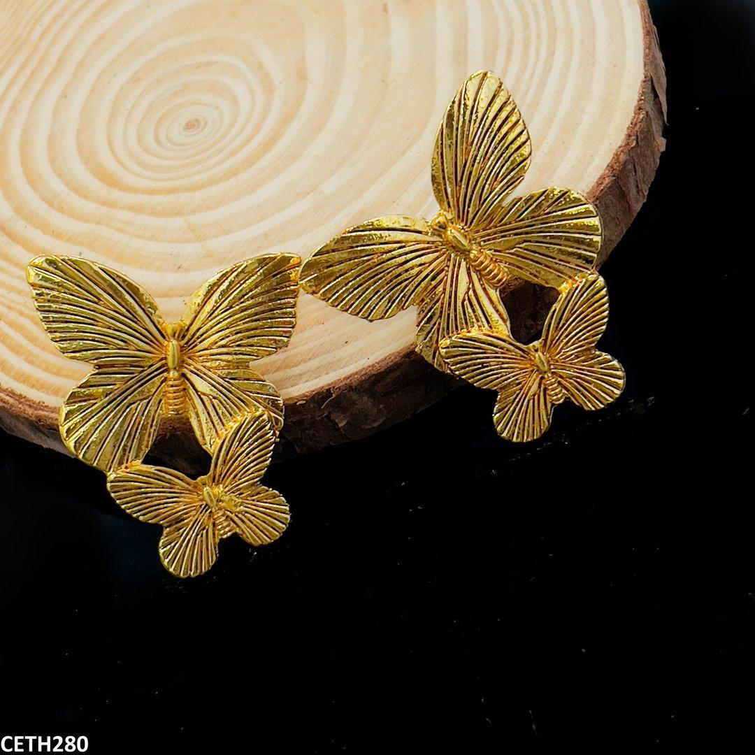 Lines Butterfly's Tops Earrings - CETH280 SDQ