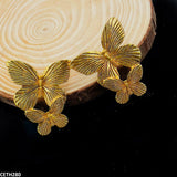 Lines Butterfly's Tops Earrings - CETH280 SDQ