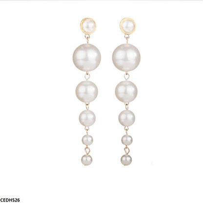 Fashion Korean Pearl Drop Earrings - CEDH526 JMN