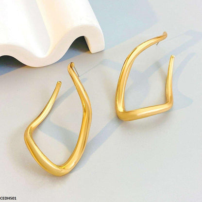 Stylish Stainless Steel Earrings - CEDH501 QWN