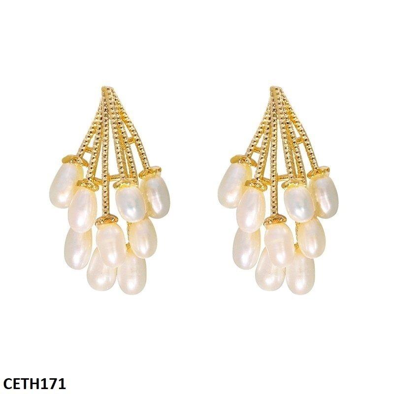 Flower Drop Earrings Pair - CETH171 SIQ