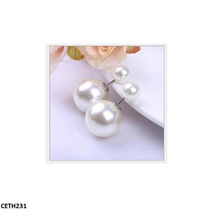 Minimal Pearl Stud Tops Pair - CETH231 YYZ