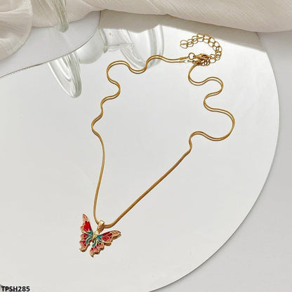 Multi Painted Butterfly Pendant - TPSH285 QWN