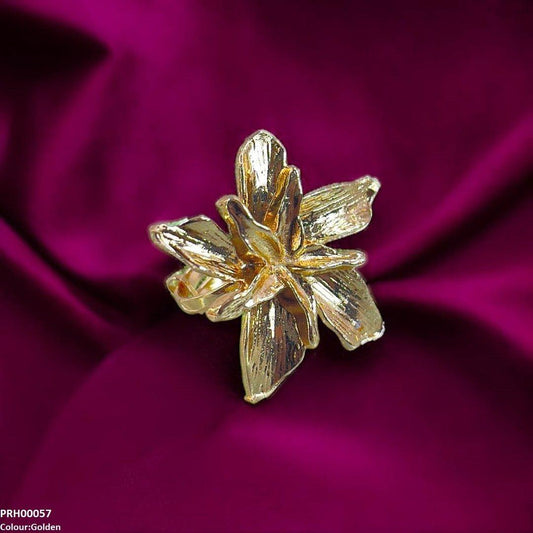 Golden Flower Ring Adjustable - PRH00057 SDQ