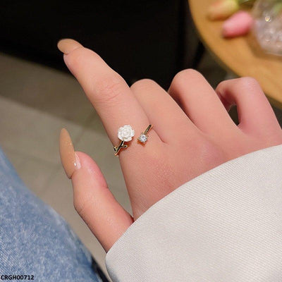 Flower/Circle Stone Ring Adjustable - CRGH00712 HJF