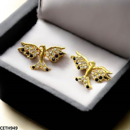 Daring Golden Eagle Tops Earrings - CETH949 SDQ