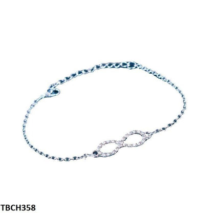 Silver Plain Infiniti Bracelet - TBCH358 LQP