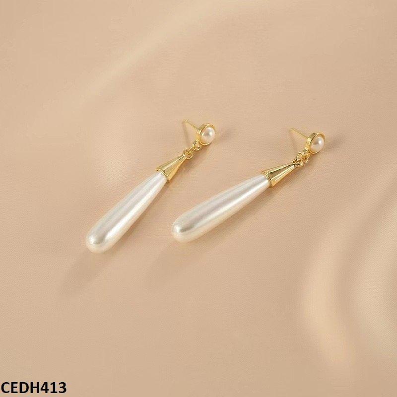 Beads Pearl Drop Korean Earrings Pair - CEDH413 YHC